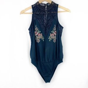 MM by My Michelle Embroidered Lace Bodysuit